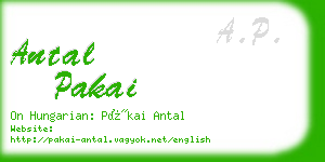 antal pakai business card